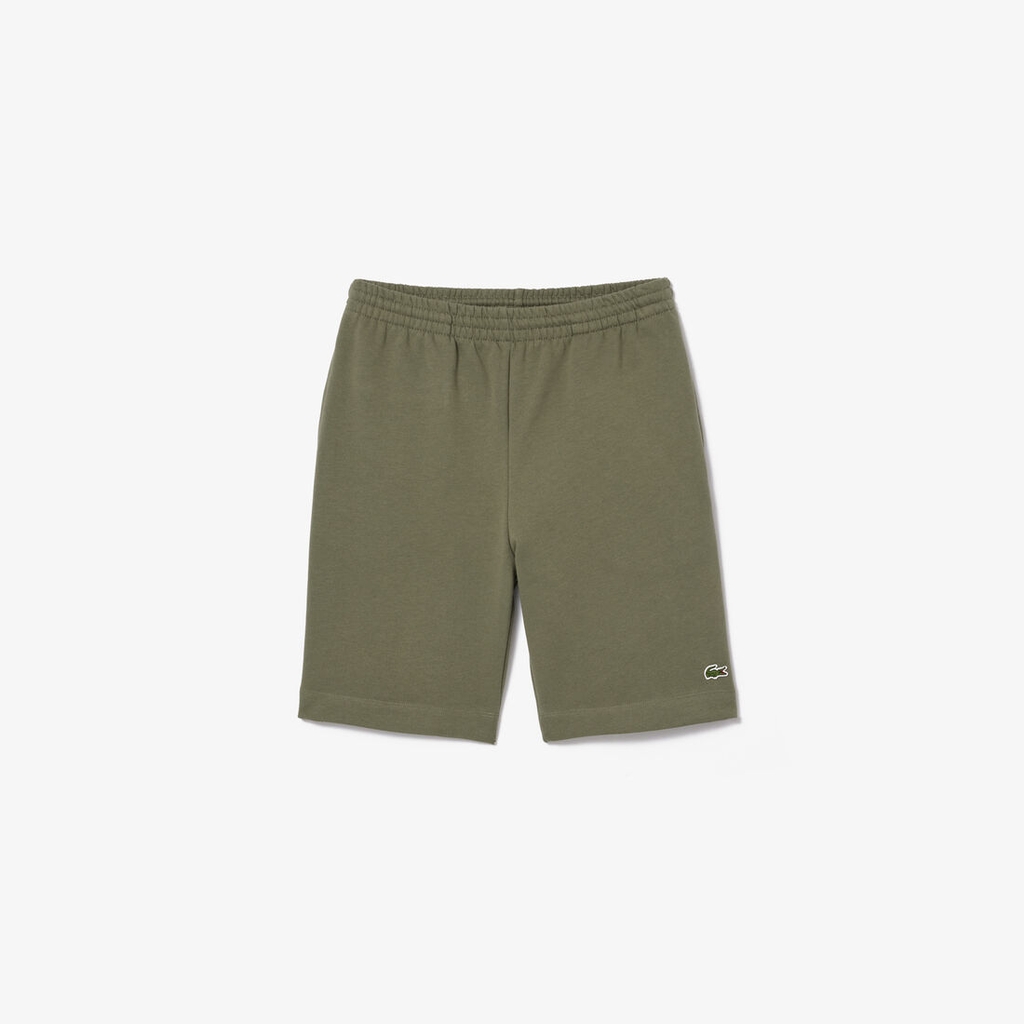 Quần short Lacoste Chính Hãng - Regular Fit Fleece Shorts - Màu Olive | JapanSport GH9627-51-316
