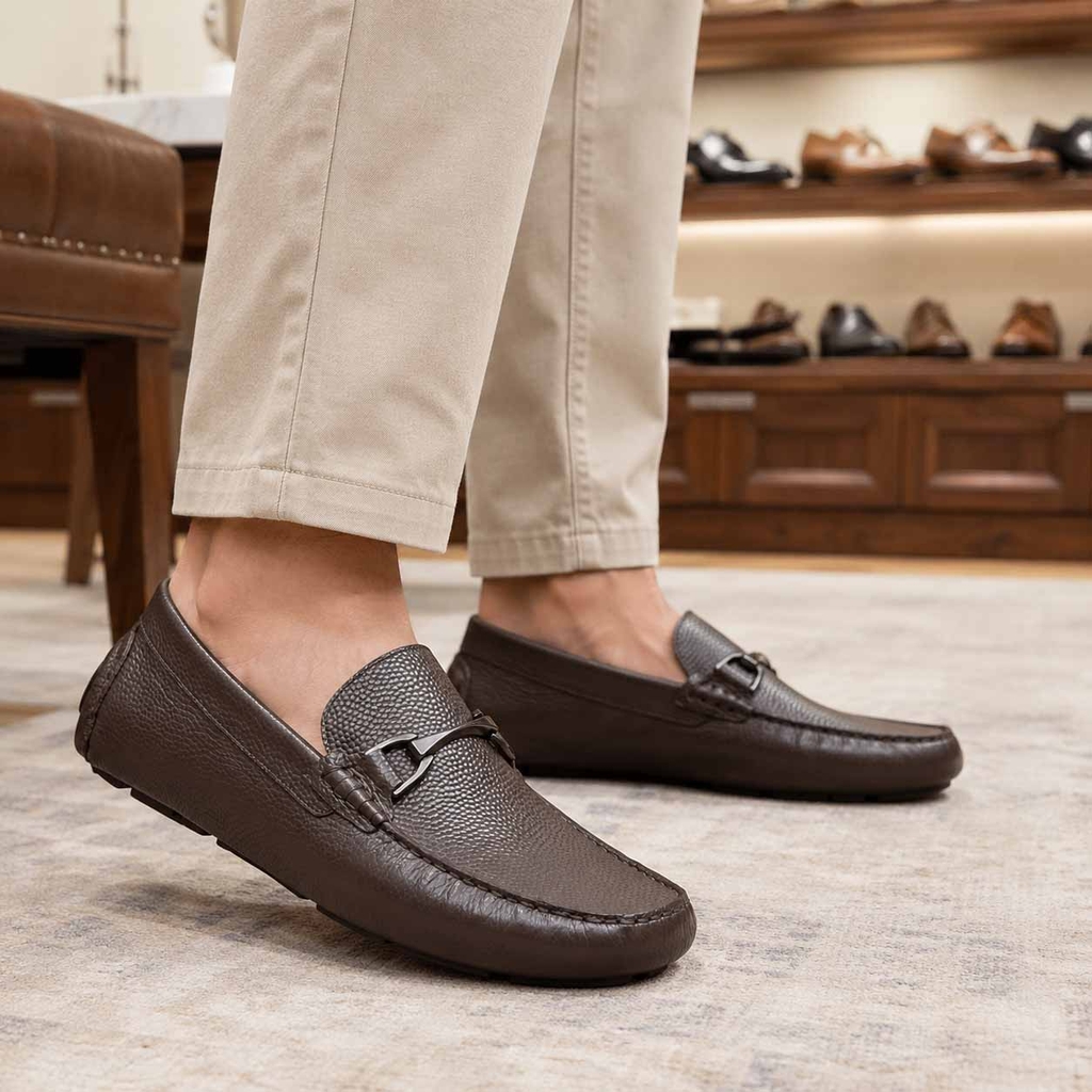 Giày Allen Edmonds Nam Chính Hãng - Lando Driving Style Loafer - Màu Dark Brown | JapanSport 8668