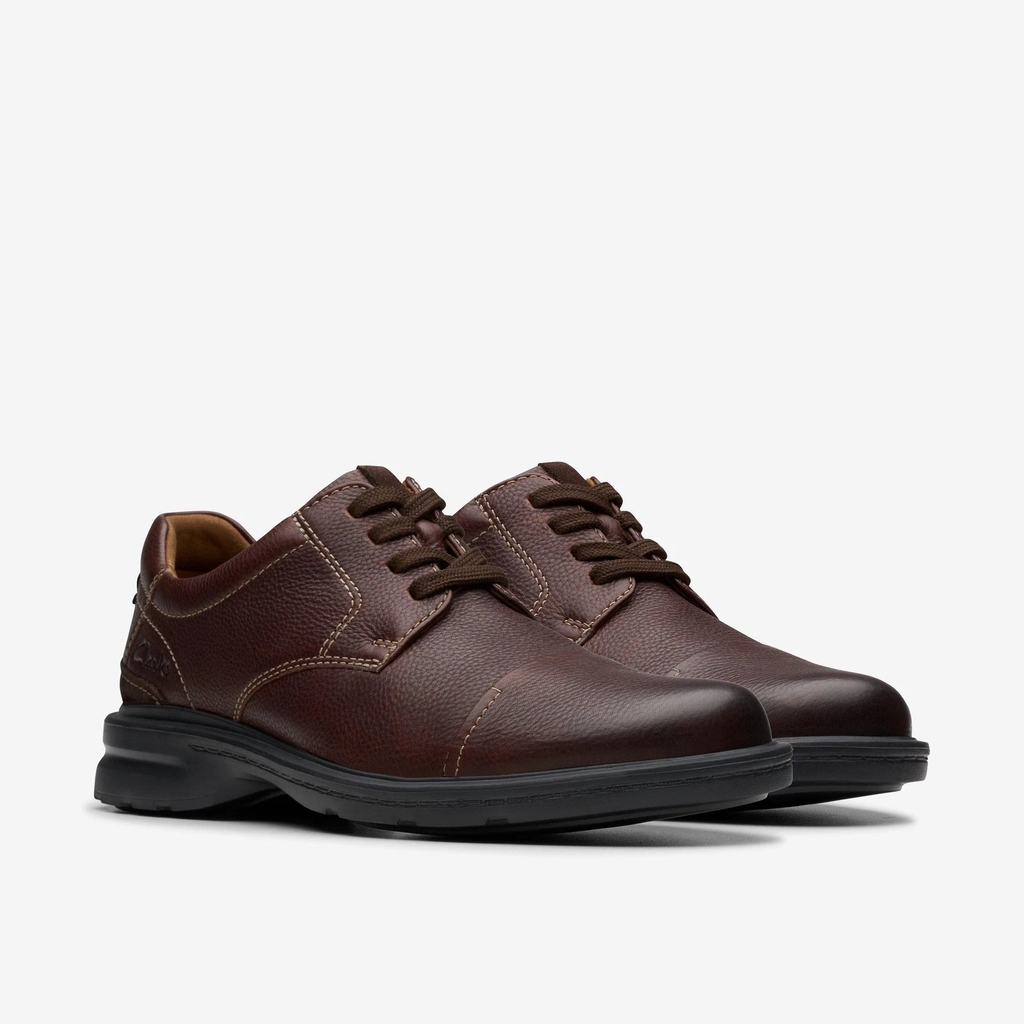 Giày Clark Nam Chính Hãng - Clarks Mens Gessler Cap - Màu nâu | JapanSport 261-79430