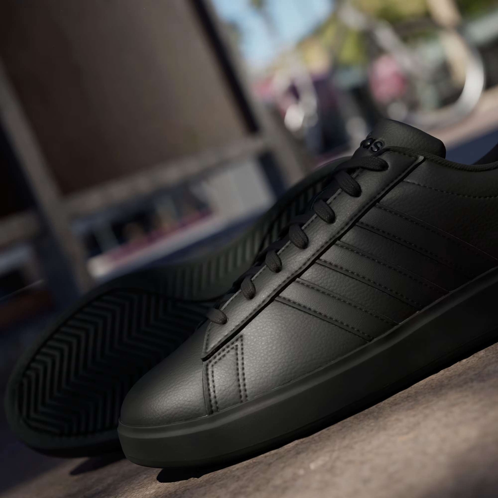 Giày Adidas Nam Chính Hãng - Grand Court Cloudfoam Comfort - Màu Đen | JapanSport GW9198