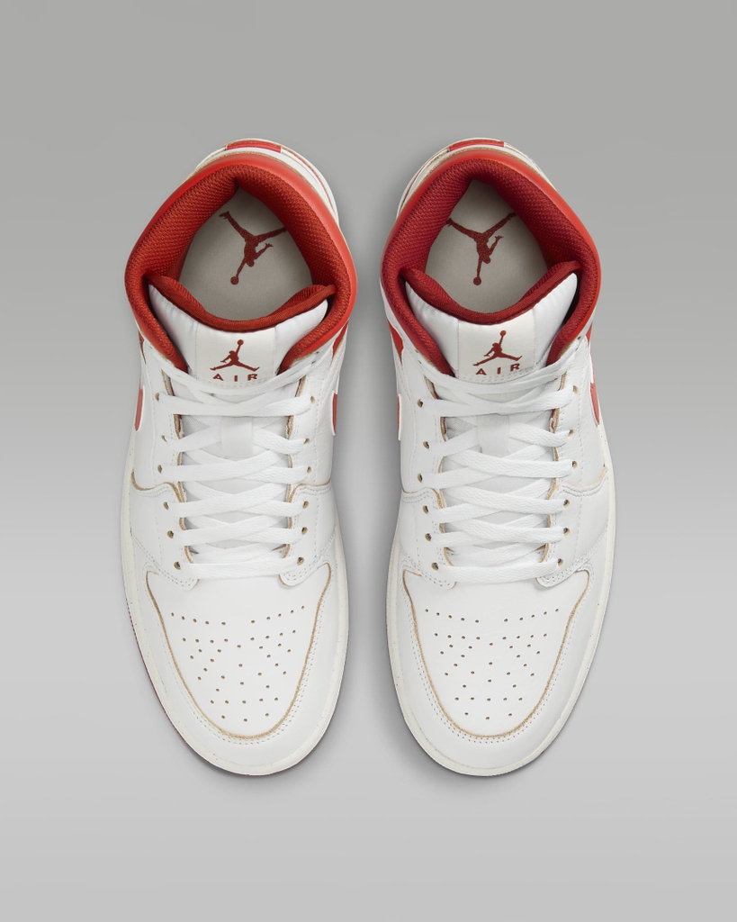 Giày Nike Chính Hãng - Air Jordan 1 Mid SE - Trắng/Đỏ | JapanSport FJ3458-160