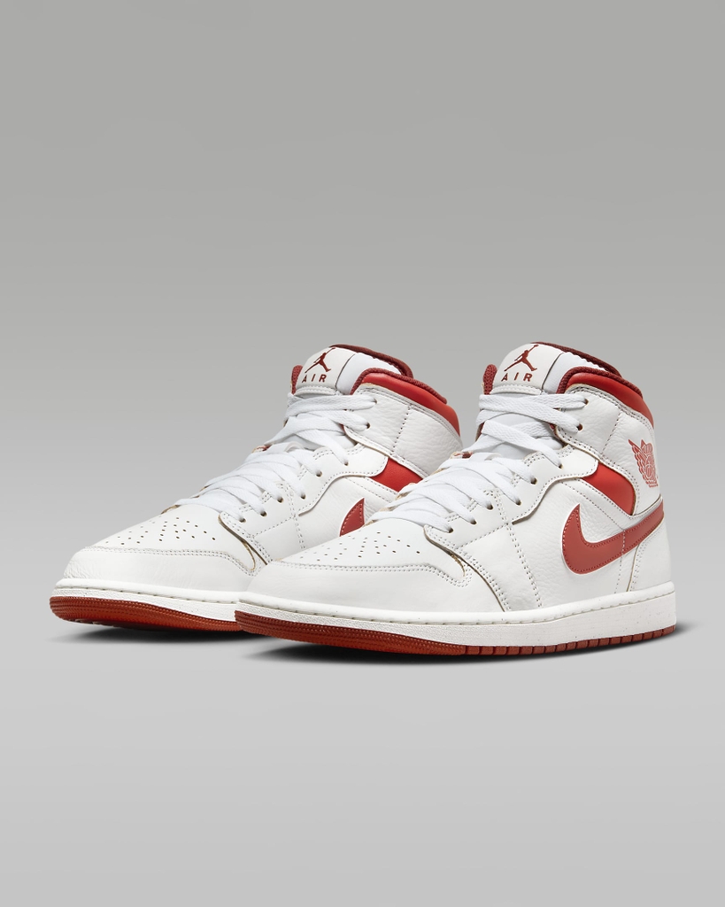 Giày Nike Chính Hãng - Air Jordan 1 Mid SE - Trắng/Đỏ | JapanSport FJ3458-160