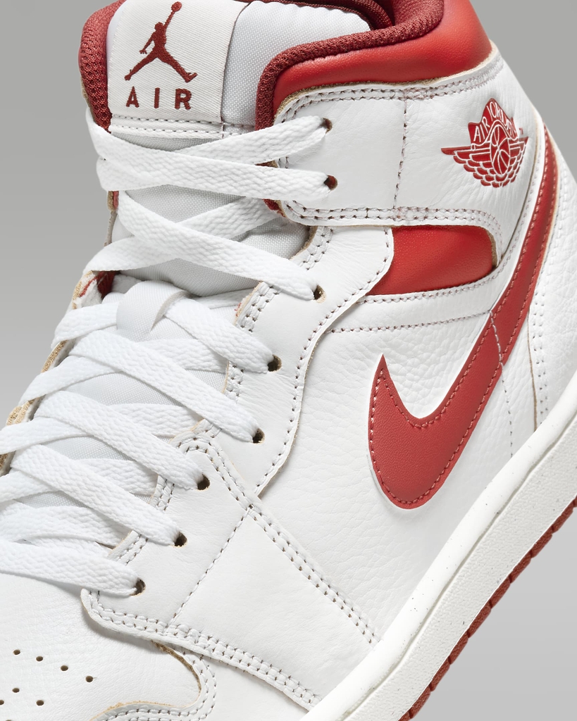 Giày Nike Chính Hãng - Air Jordan 1 Mid SE - Trắng/Đỏ | JapanSport FJ3458-160