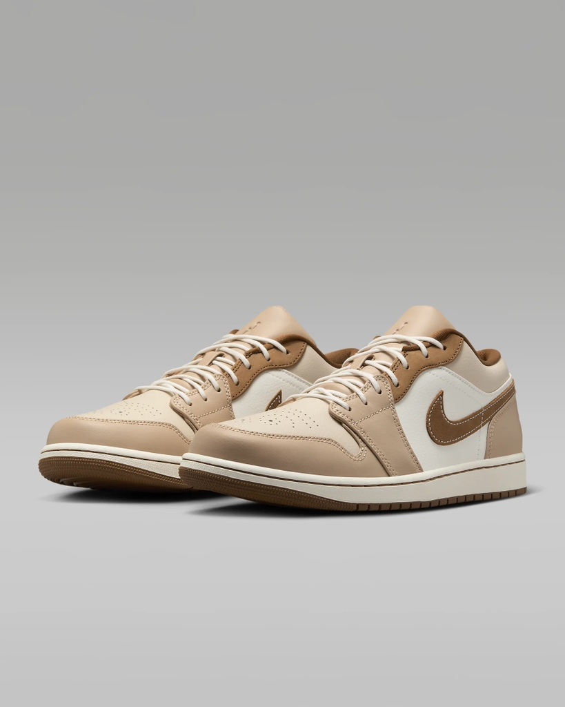 Giày Nike Nam Chính Hãng - Air Jordan 1 Low - Nâu/Trắng | JapanSport HF5753-221