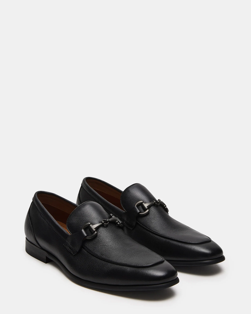 Giày Steve Madden Nam Chính Hãng - Jayshan Black Leather MEN'S SHOES - Đen | JapanSport