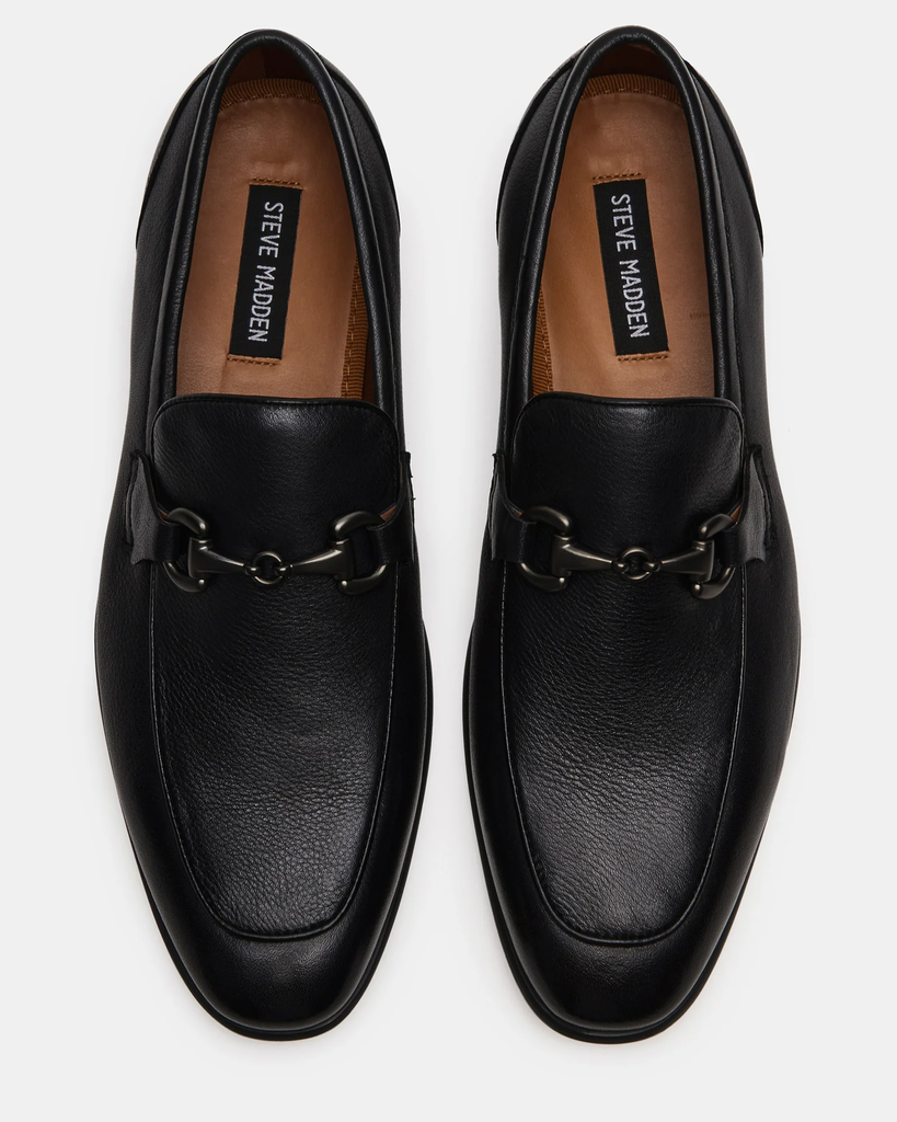 Giày Steve Madden Nam Chính Hãng - Jayshan Black Leather MEN'S SHOES - Đen | JapanSport