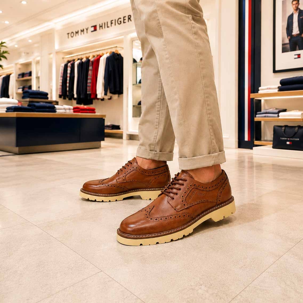 Giày Tommy Hilfiger Nam Chính Hãng - Trenity - Màu nâu | JapanSport LIGHT-BROWN-230
