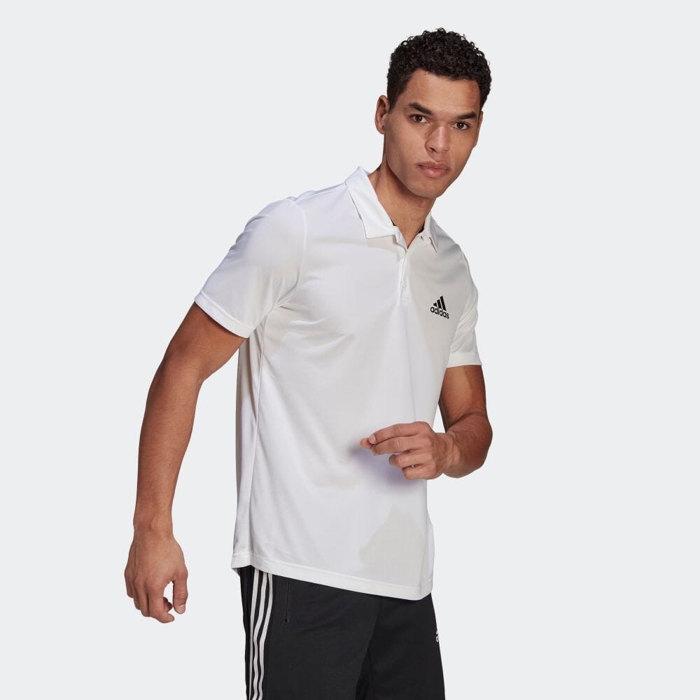 Áo Polo Adidas Nam Chính Hãng - AEROREADY DESIGNED TO MOVE - Trắng | JapanSport GM2154