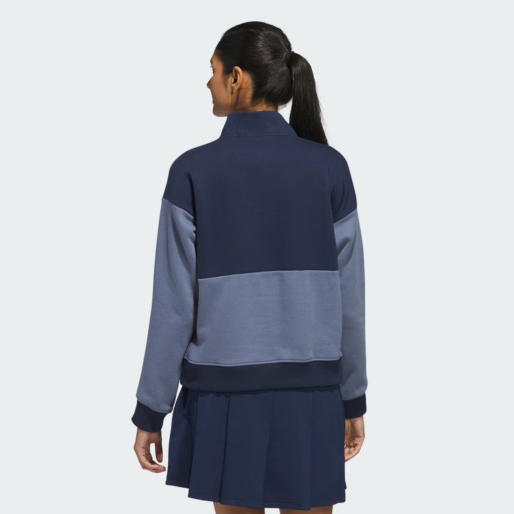 Áo Khoác Adidas Nữ Chính Hãng - Half-Zip Jacket - Màu Navy | JapanSport JE7402