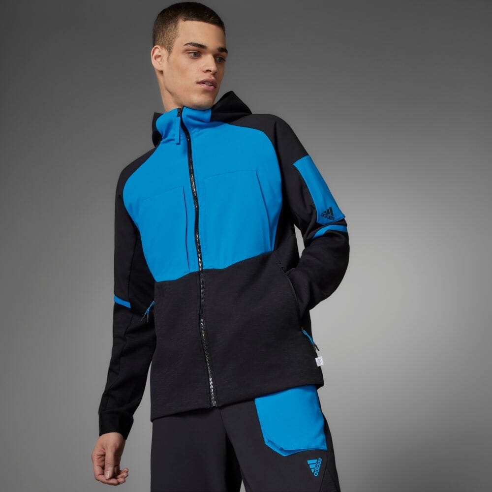Bộ thể thao nam Adidas Chính Hãng - DESIGNED FOR GAMEDAY- Xanh/Đen | JapanSport HG5861+HG5863
