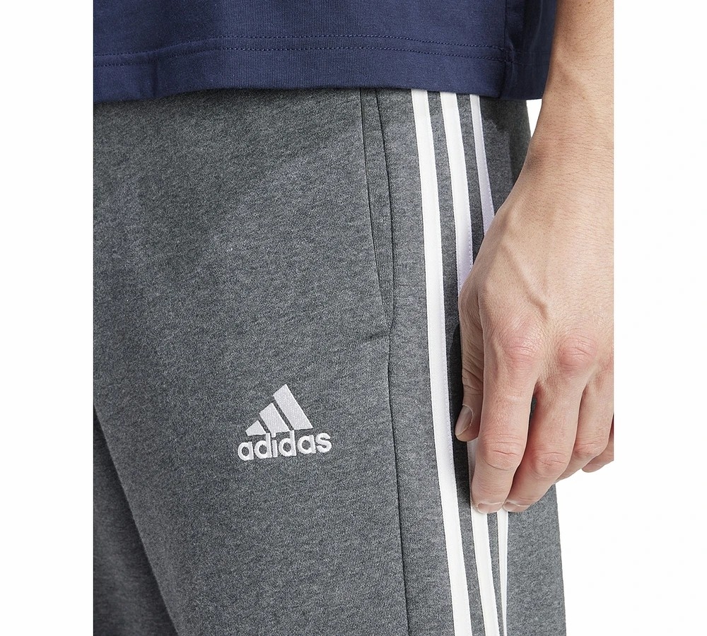 Quần Dài Adidas Chính Hãng - Essentials 3-Stripes Fleece Sweatpants - Màu Xám | JapanSport IJ8888