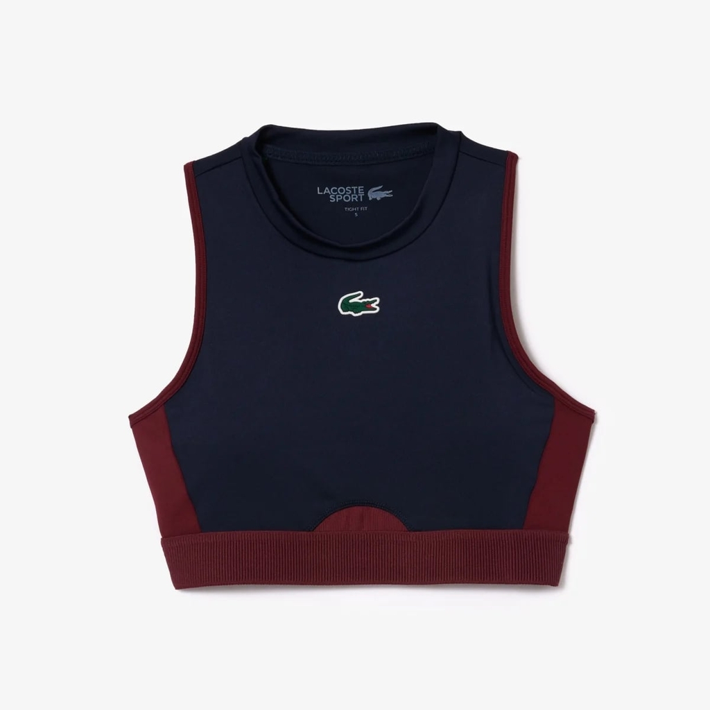 Áo Bra Lacoste nữ Chính hãng - Stretch Sports Bra - Màu Navy | JapanSport IF1015-51-R1I