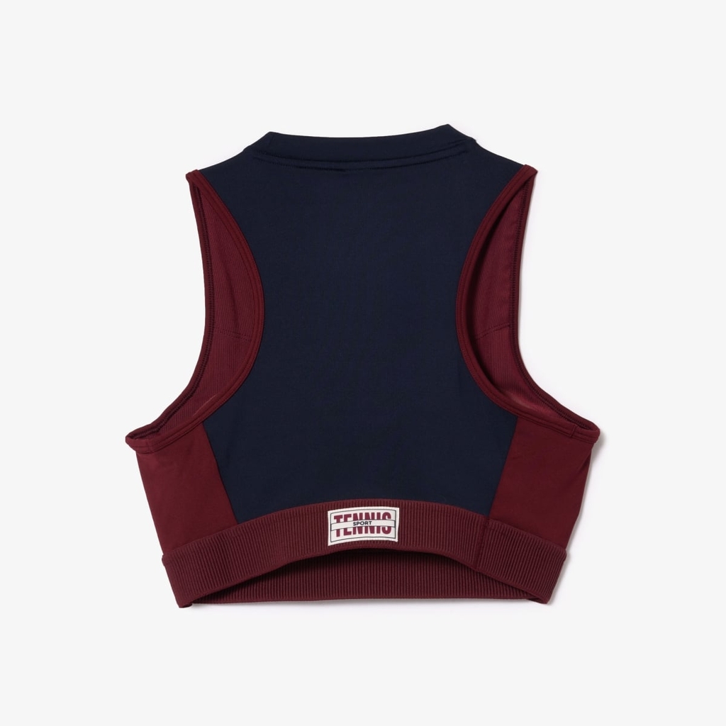 Áo Bra Lacoste nữ Chính hãng - Stretch Sports Bra - Màu Navy | JapanSport IF1015-51-R1I
