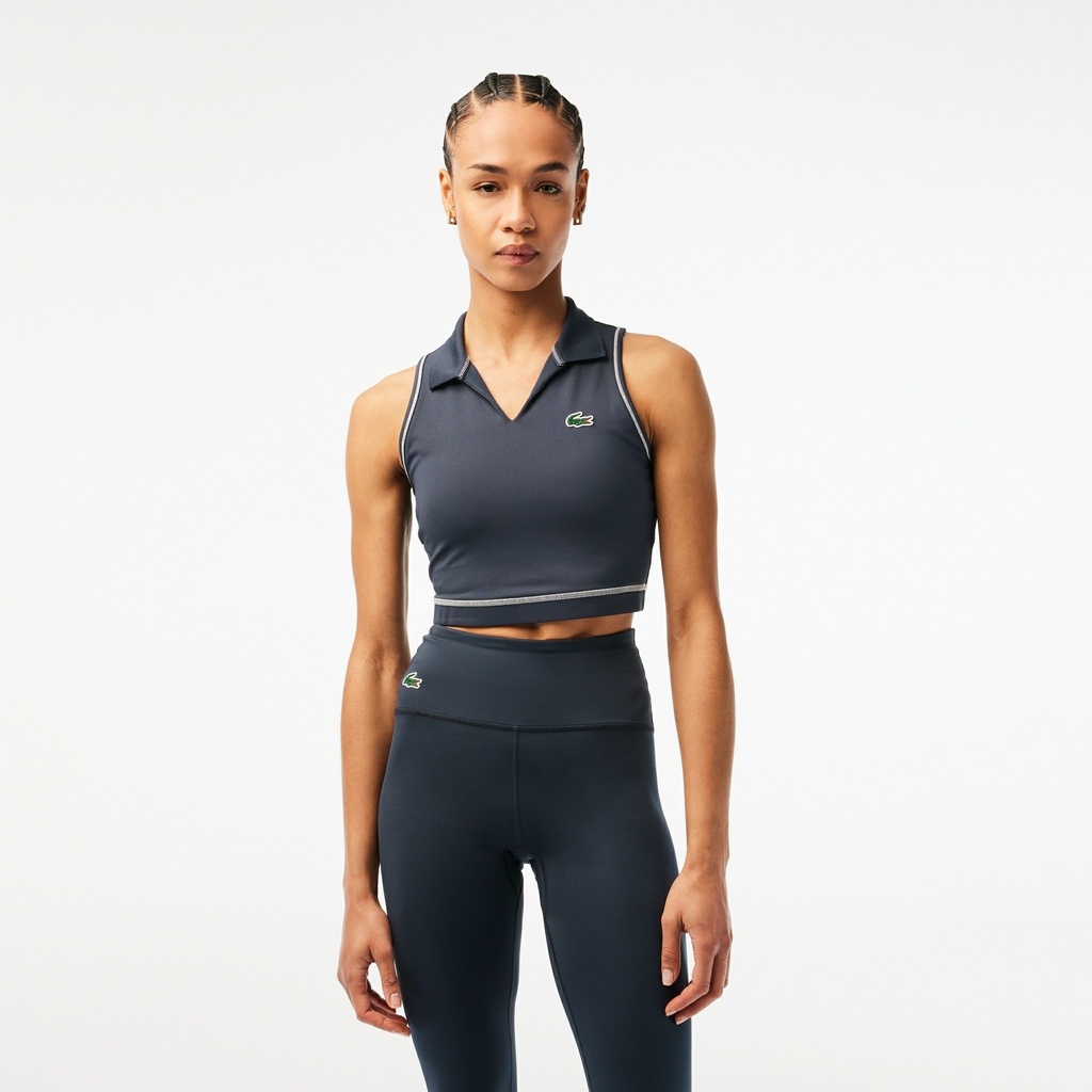 Áo Bra Lacoste nữ Chính hãng - Sport Polo Style Sports Bra - Màu Xanh Đen | JapanSport IF4913-51-KXE