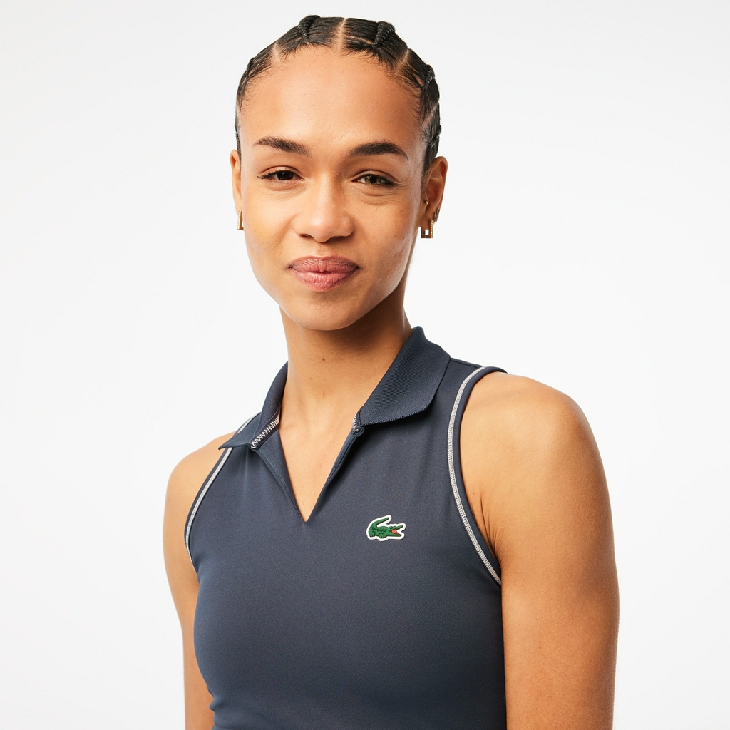 Áo Bra Lacoste nữ Chính hãng - Sport Polo Style Sports Bra - Màu Xanh Đen | JapanSport IF4913-51-KXE