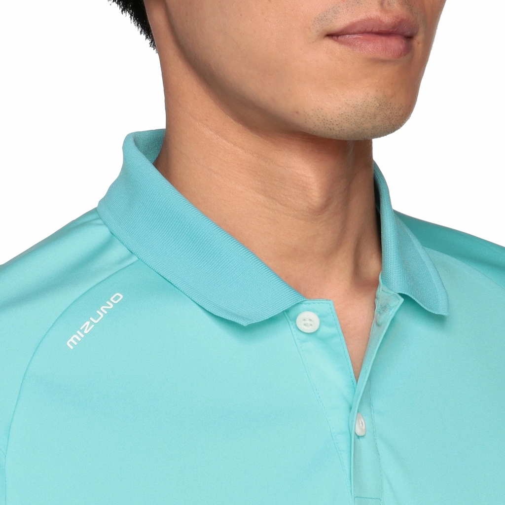 Áo Polo Mizuno Chính Hãng - Smooth Short Sleeve Ribbed - Màu Xanh | JapanSport E2MAA009-23