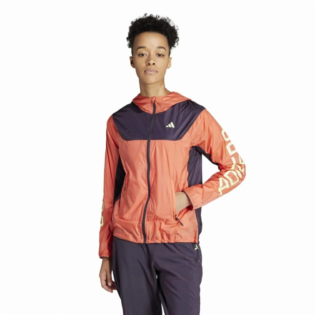 Áo Khoác Nữ Adidas Chính Hãng - Windbreaker- Màu Cam | JapanSport IU0709