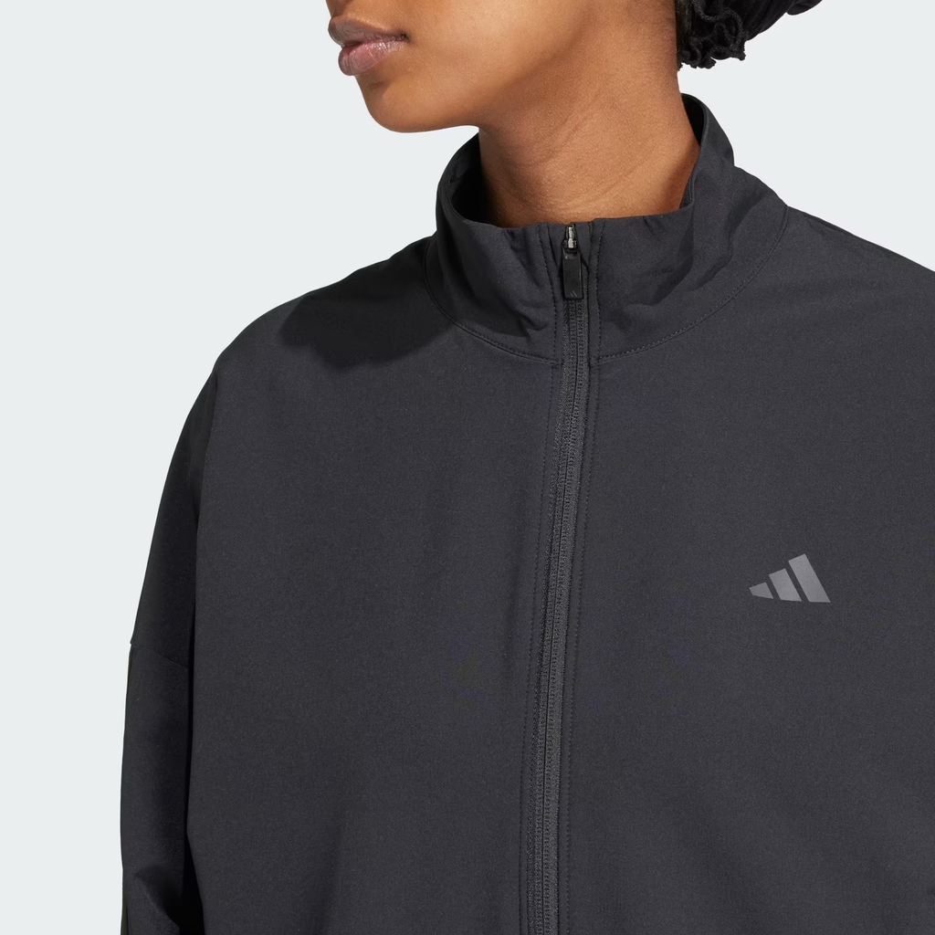 Áo Khoác Adidas Nữ Chính Hãng - Pacer All Gym Tonal 3-Stripes Woven Jacket - Màu Đen | JapanSport IW8167