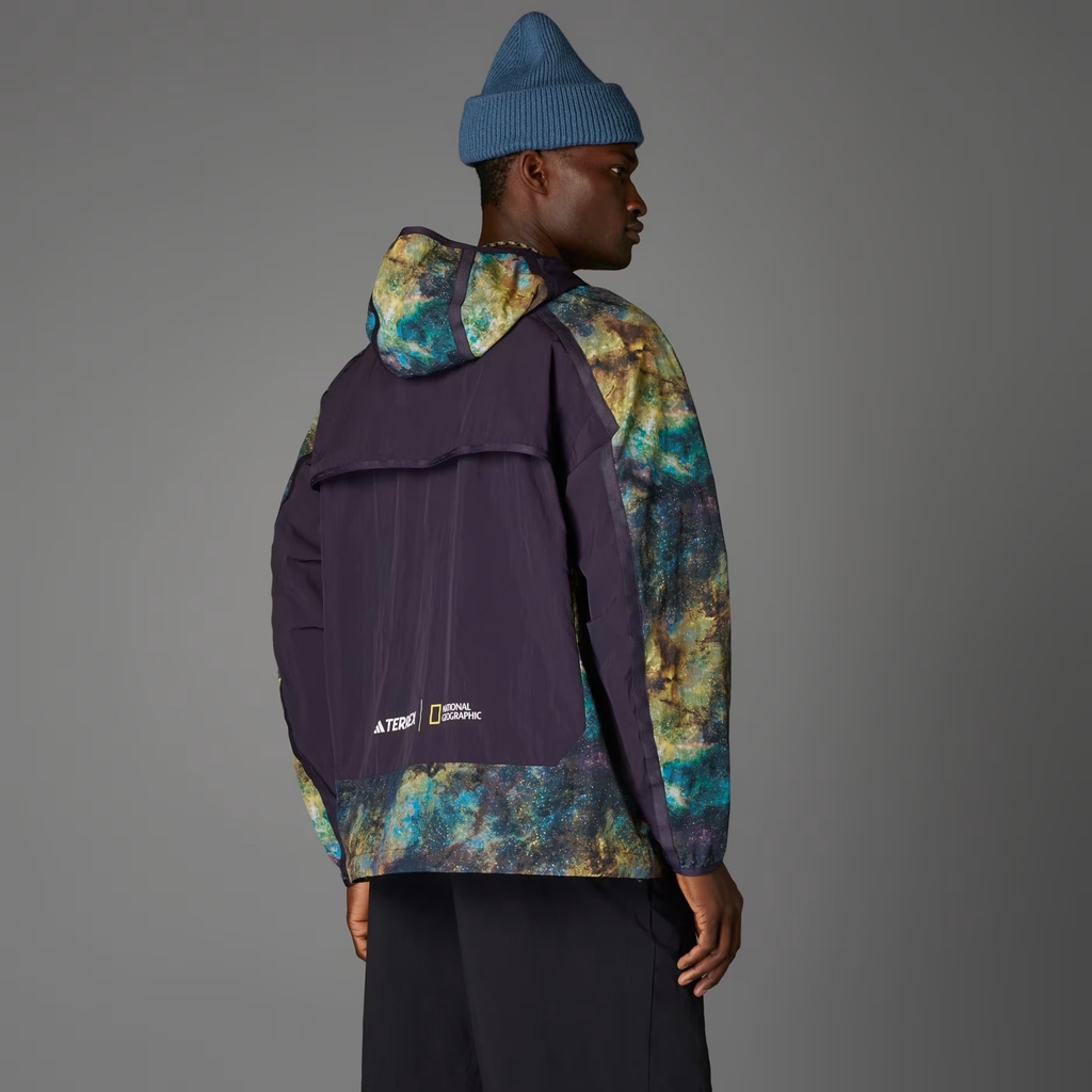 Áo Khoác Adidas Chính Hãng - National Geographic WIND.RDY - Màu Tím| JapanSport JD5839