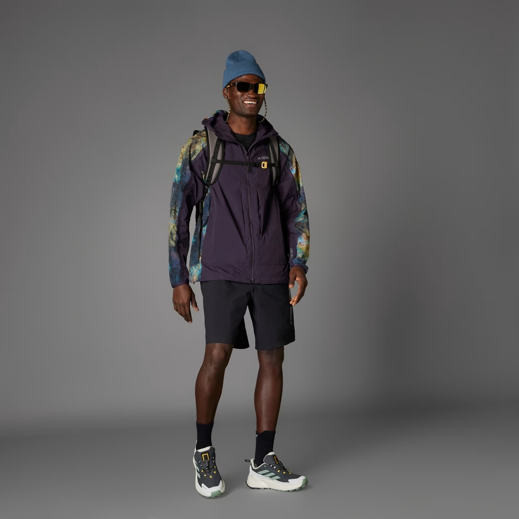 Áo Khoác Adidas Chính Hãng - National Geographic WIND.RDY - Màu Tím| JapanSport JD5839