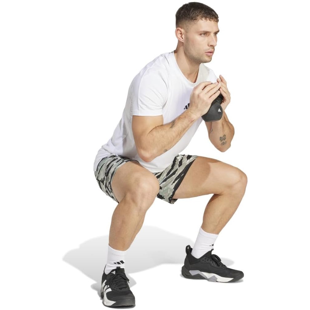 Quần Short Adidas Nam Chính Hãng - Camo AOP Shorts - Màu Silver Pebble/Black | JapanSport JI8596