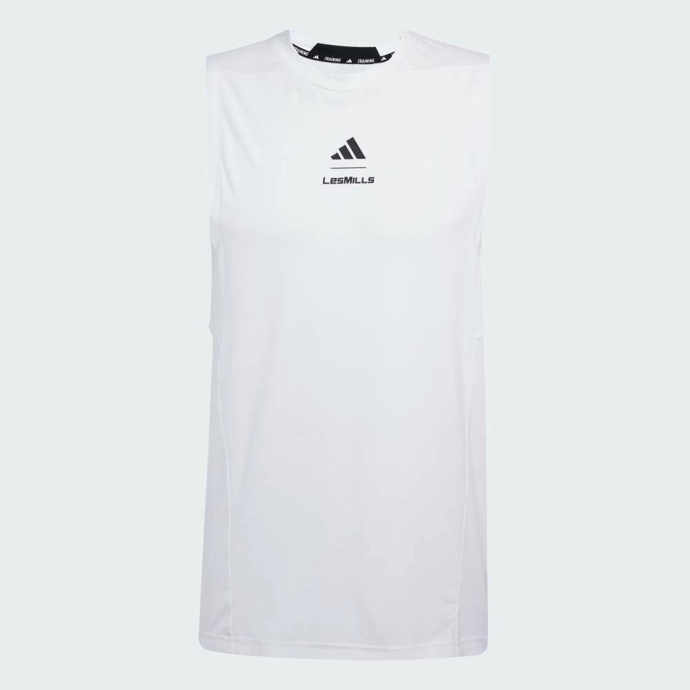 Áo ba lỗ Adidas Nam Chính Hãng - Les Mills Graphic Tank Top - Màu Trắng | JapanSport JJ1434
