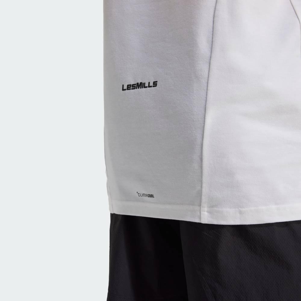 Áo ba lỗ Adidas Nam Chính Hãng - Les Mills Graphic Tank Top - Màu Trắng | JapanSport JJ1434