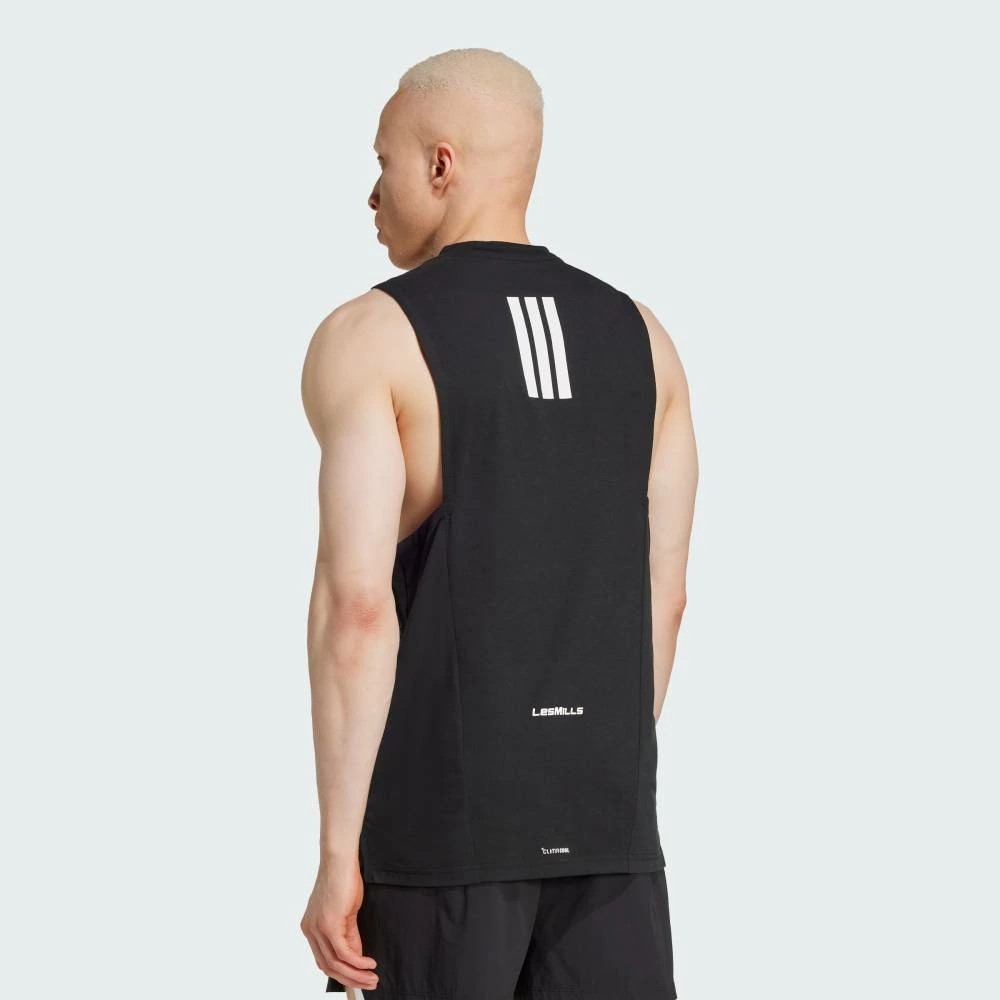 Áo ba lỗ Adidas Nam Chính Hãng - Les Mills graphic Tank top - màu đen | JapanSport JJ1435