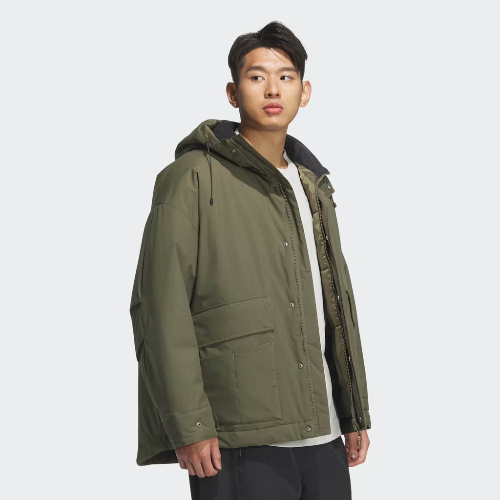 Áo Khoác lông vũ Adidas Chính Hãng - Áo khoác parka tiện dụng dáng rộng, có lớp đệm dày - Màu đen | JapanSport JM4448