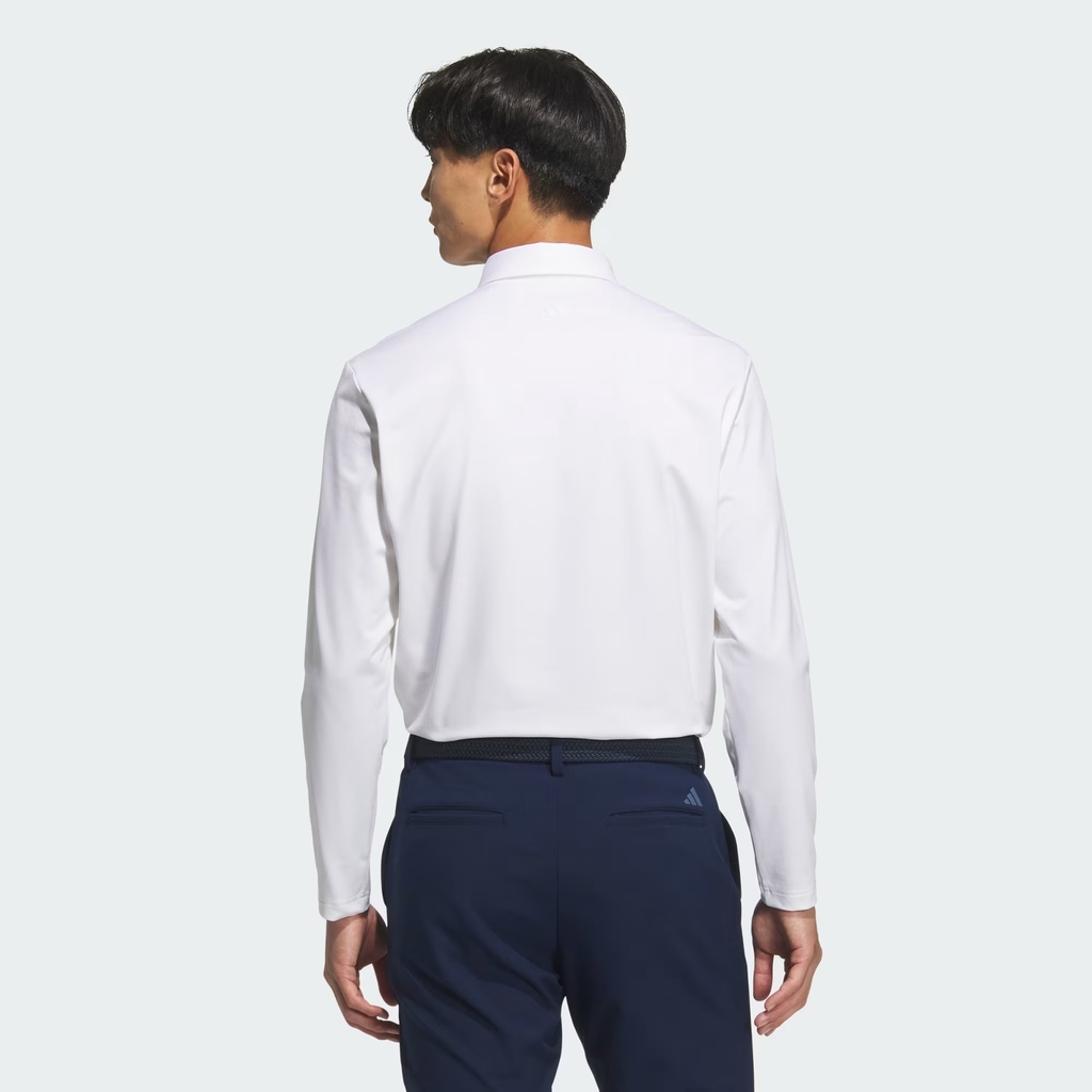 Áo Polo Adidas Nam Chính Hãng - Long-sleeved polo shirt - Màu Trắng | JapanSport JM7112