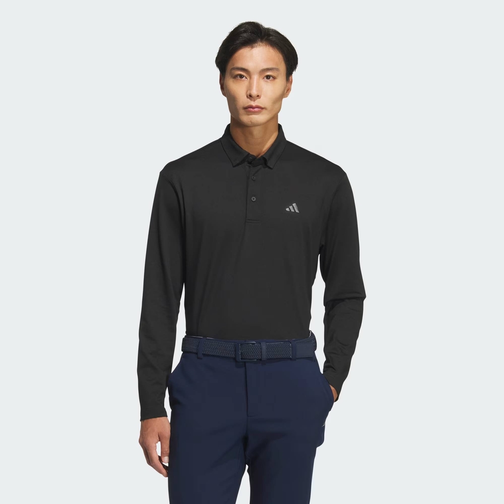 Áo Dài Tay Adidas Chính Hãng - Long-Sleeved Polo Shirt - Màu Đen | JapanSport JM7113