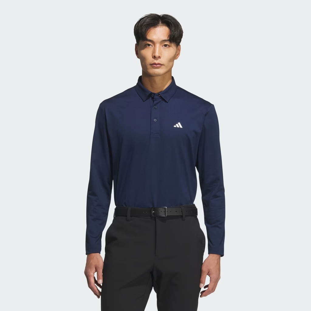 Áo Dài Tay Adidas Chính Hãng - Long-Sleeved Polo Shirt - Màu Navy | JapanSport JM7114