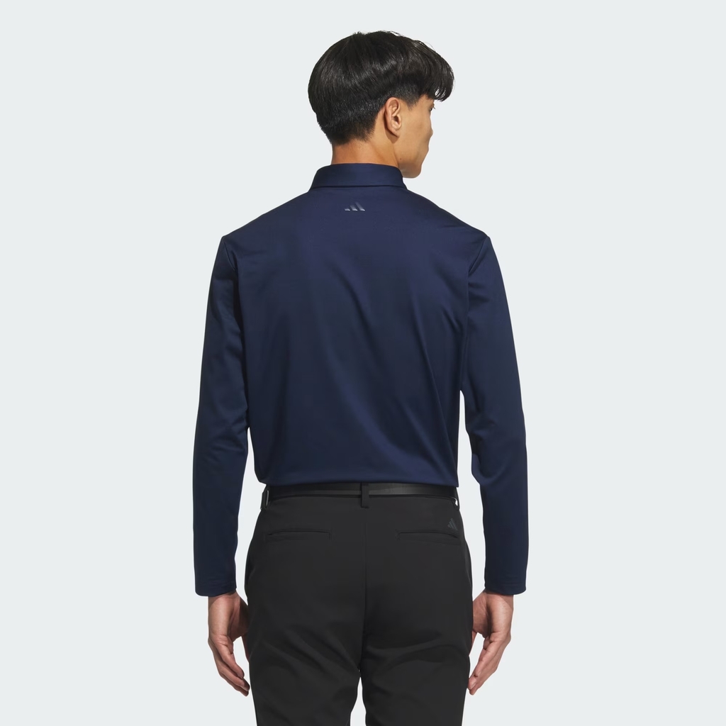 Áo Dài Tay Adidas Chính Hãng - Long-Sleeved Polo Shirt - Màu Navy | JapanSport JM7114