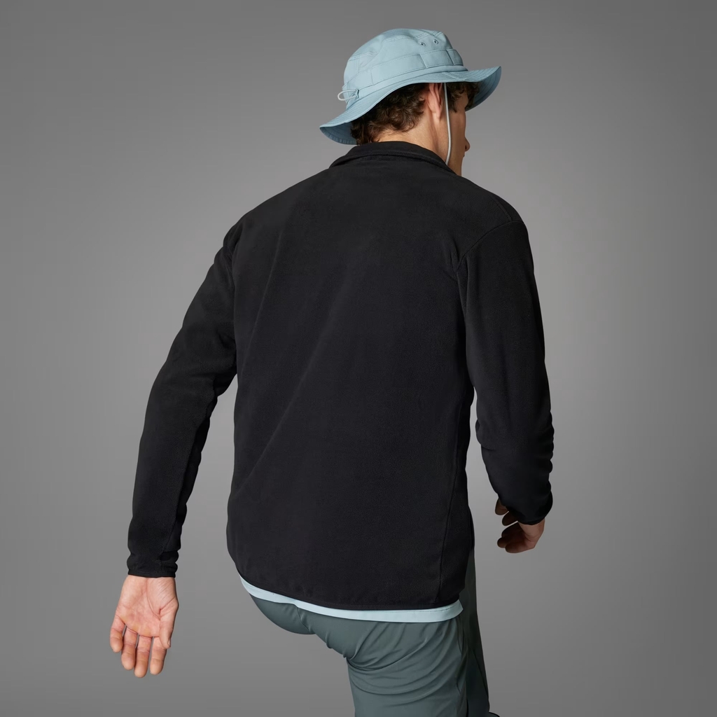 Áo Dài Tay Adidas Nam Chính Hãng - Multi Essentials 1/2 Zip Fleece Jacket - Đen | JapanSport JP0783