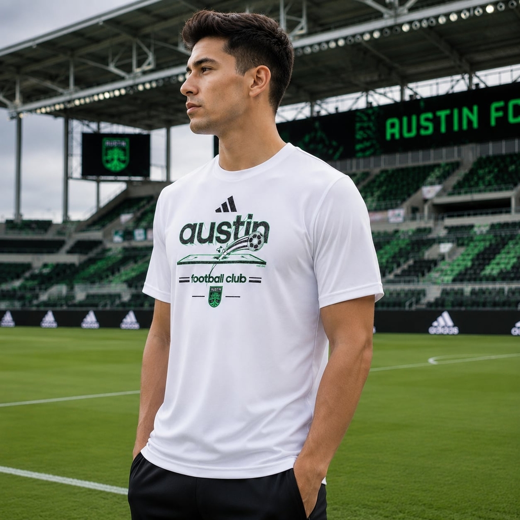 Áo Phông Adidas Nam Chính Hãng -  Austin Fc Vintage World Pre-Game Short Sleeve T-Shirt - Màu Trắng | JapanSport JP5016