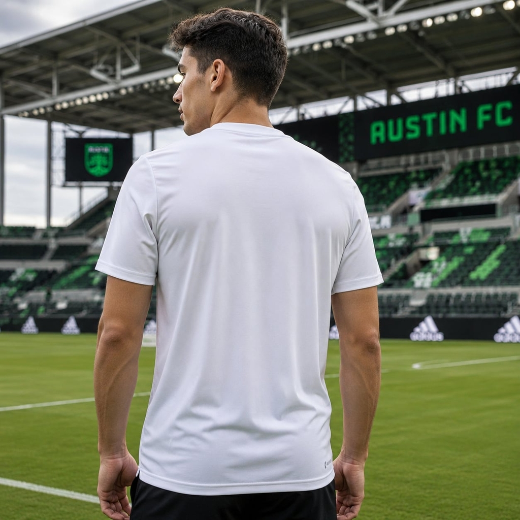 Áo Phông Adidas Nam Chính Hãng -  Austin Fc Vintage World Pre-Game Short Sleeve T-Shirt - Màu Trắng | JapanSport JP5016