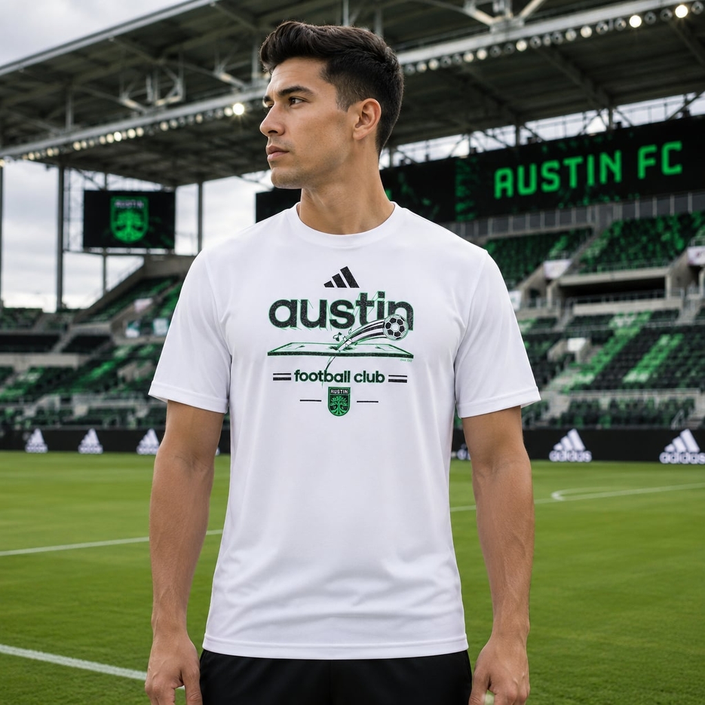 Áo Phông Adidas Nam Chính Hãng -  Austin Fc Vintage World Pre-Game Short Sleeve T-Shirt - Màu Trắng | JapanSport JP5016