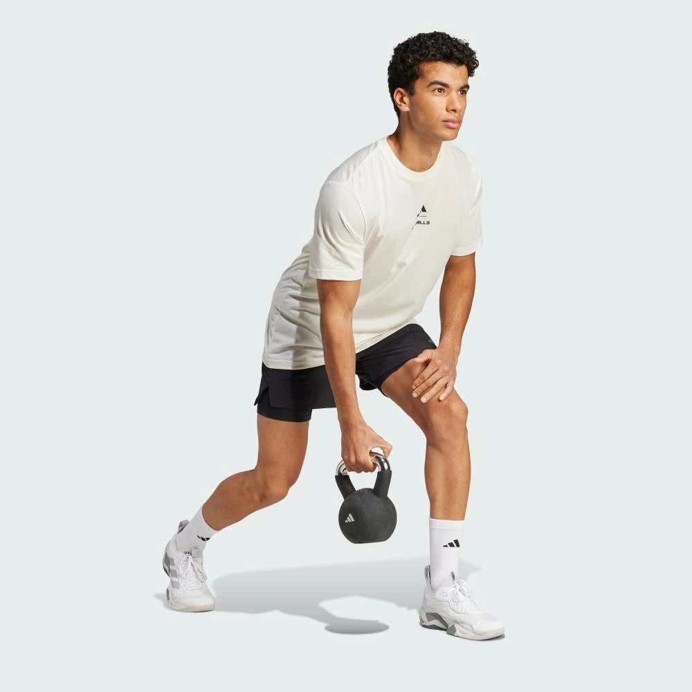 Áo Phông Adidas Nam Chính Hãng - LES MILLS Program Graphic Tee - Màu Trắng | JapanSport JW3872