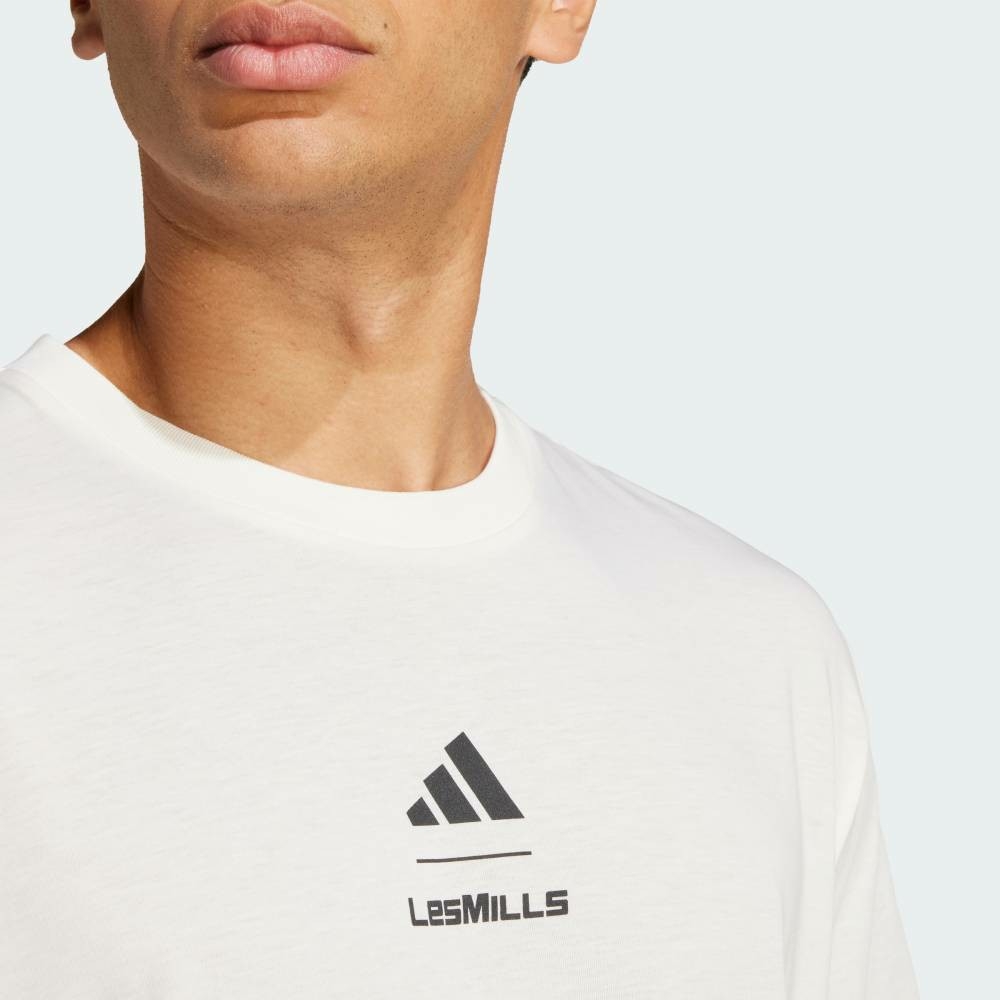Áo Phông Adidas Nam Chính Hãng - LES MILLS Program Graphic Tee - Màu Trắng | JapanSport JW3872