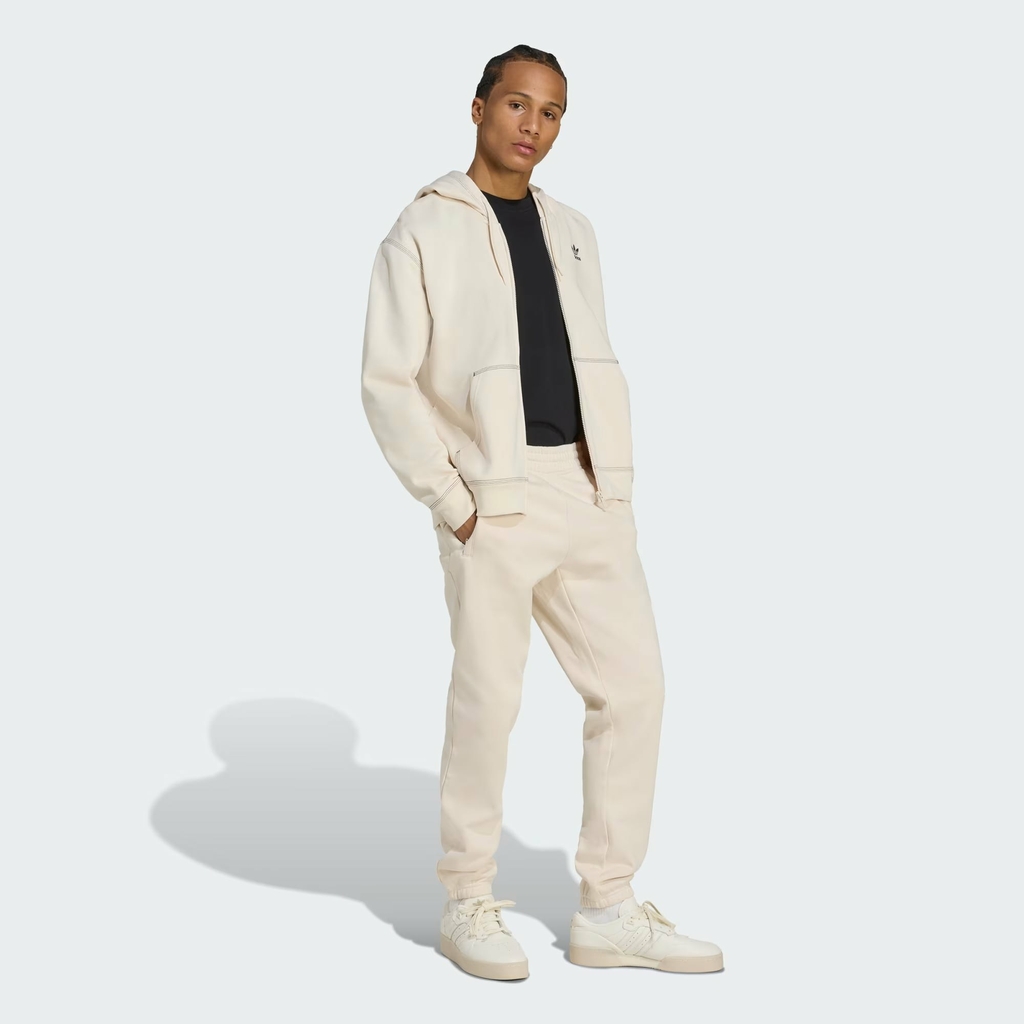 Bộ thể thao Adidas Chính Hãng - Trefoil Essentials Crew - Màu Be | JapanSport JW3526+KA0649