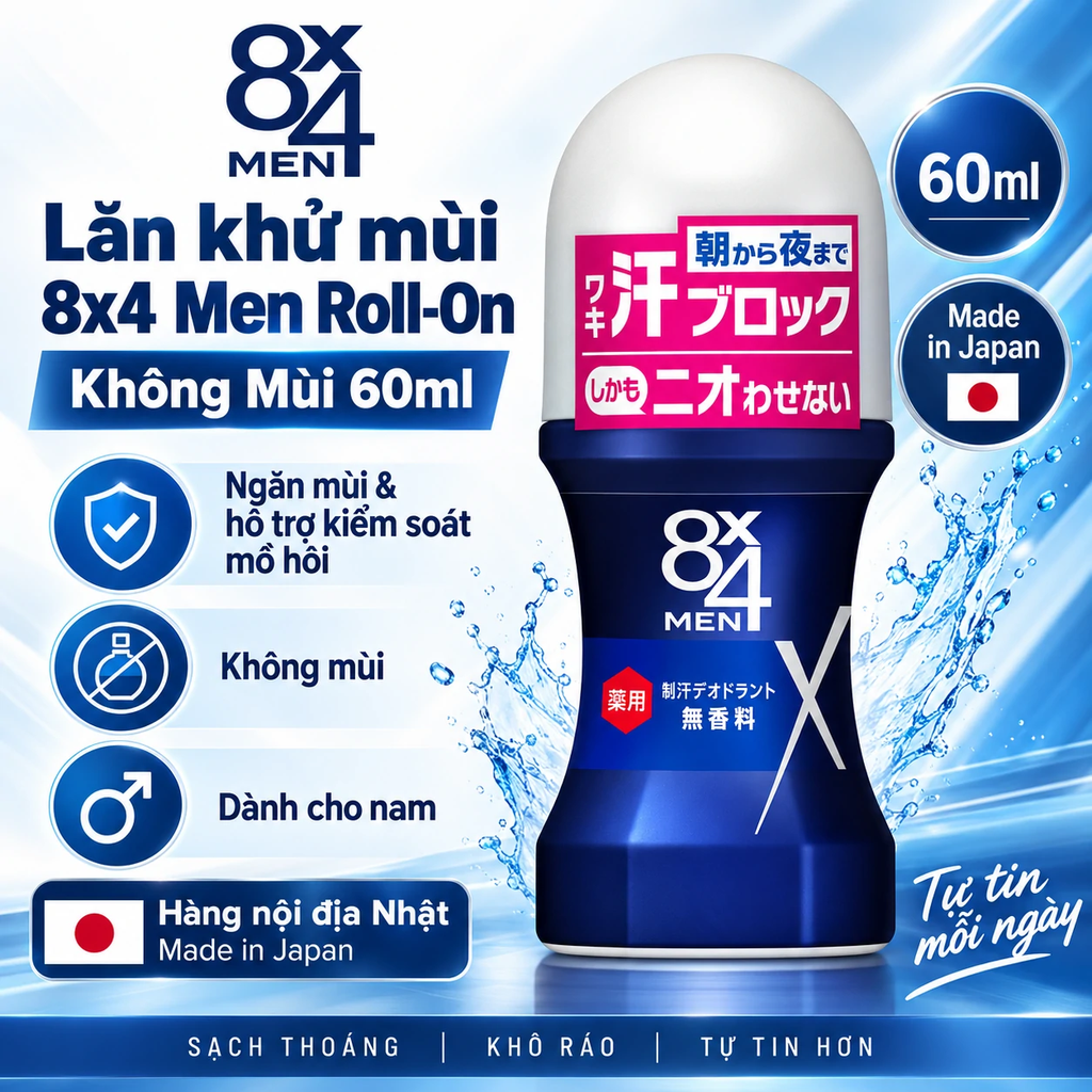 Lăn Khử Mùi Kao 8x4 Men Protect Power 60mL | JapanSport