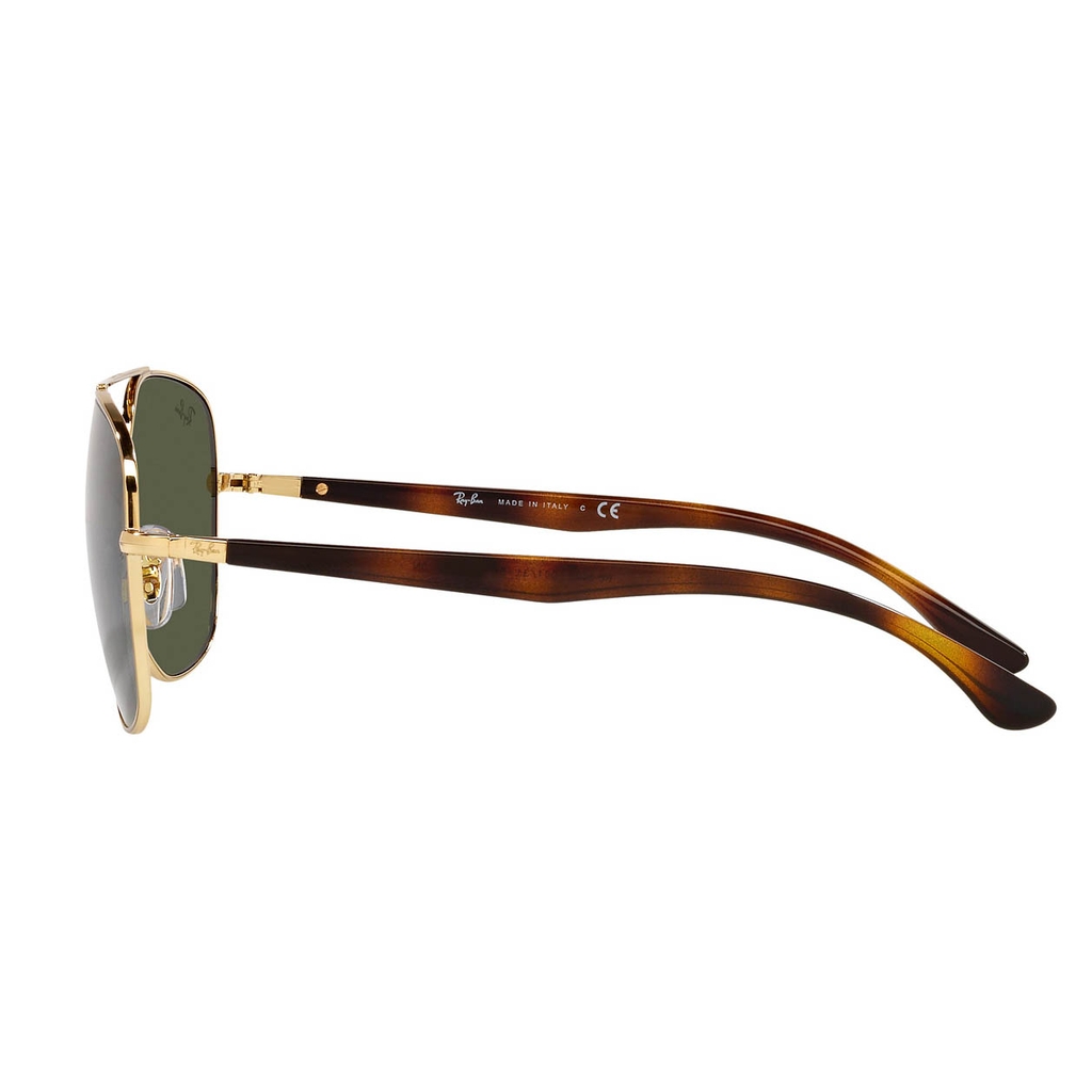 Kính Ray-Ban Nam Chính hãng - RB3683 001/31 Green - 56mm Gọng Vàng Arista, Tròng Xanh G-15 | JapanSport