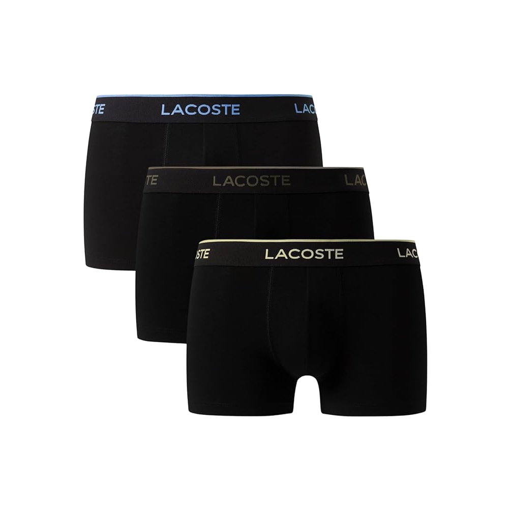 Quần Boxer Lacoste Chính hãng - 3-Pack Cotton Trunks - Màu đen | JapanSport 5H4967-51-4XI