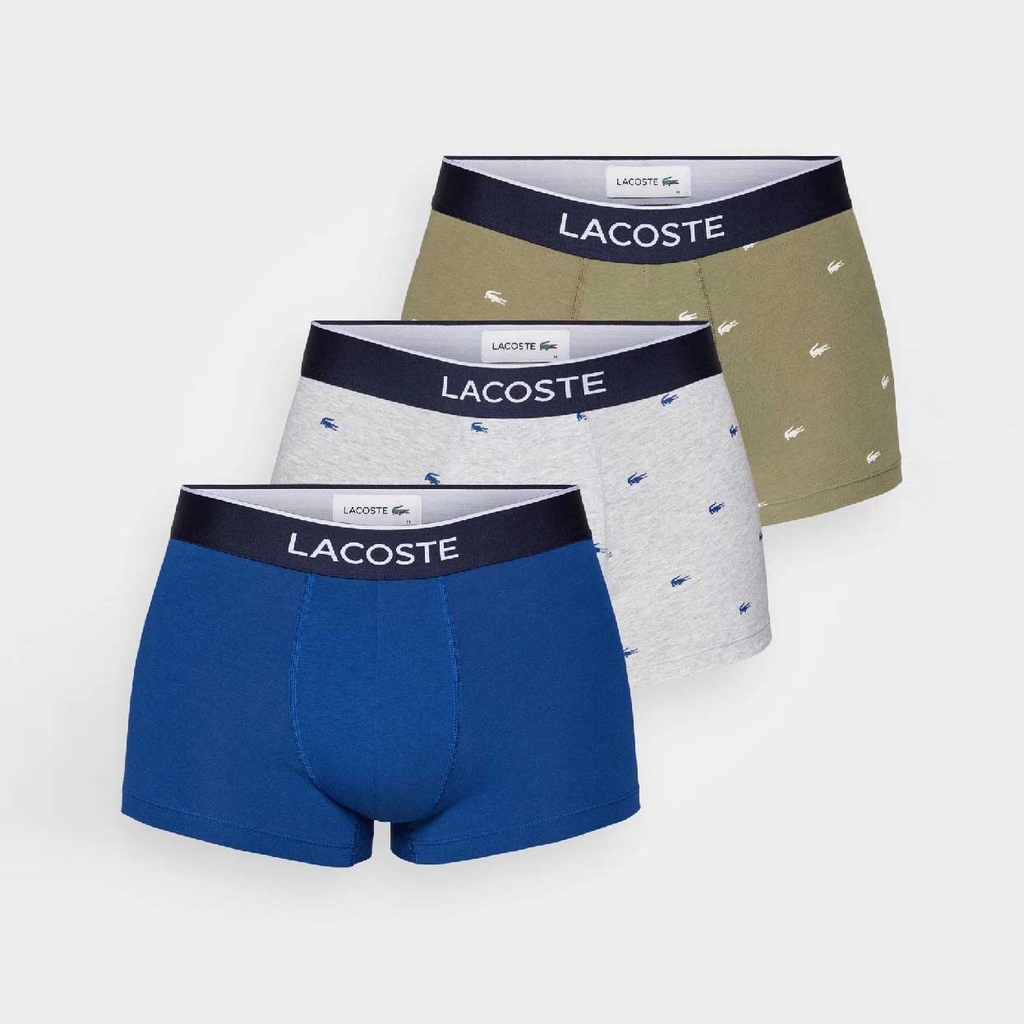Quần Boxer Lacoste Chính hãng - 3-Pack Long Elastic - 3 màu  | JapanSport 5H1299-51-I8M