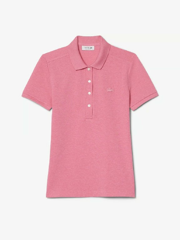 Áo Polo Lacoste nữ Chính hãng - L.12.D Slim Fit Stretch Petit Piqué - Màu hồng | JapanSport PF5462-51-B1I