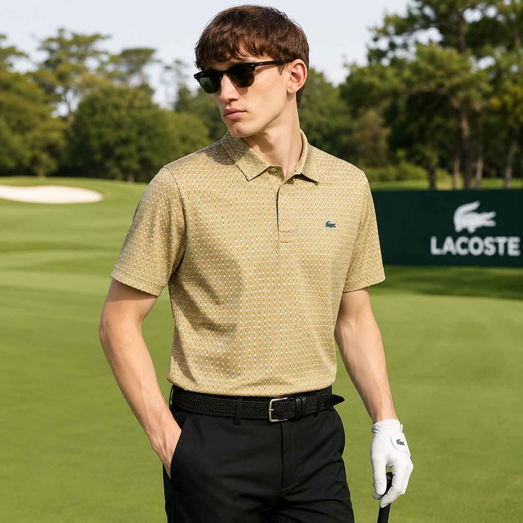 Áo Polo Lacoste Nam Chính hãng - Polo Golf Nam Dáng Suông Chống Tia UV - Màu Vàng | JapanSport DH5175-51-DV0