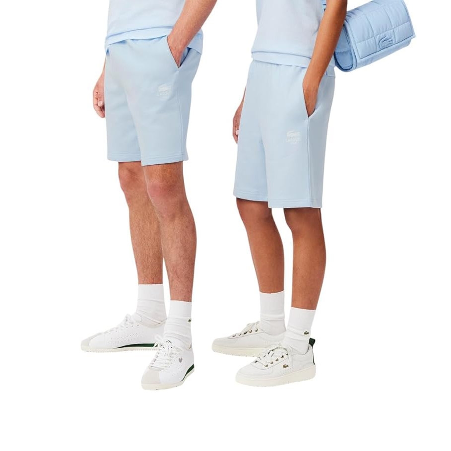 Quần Short Lacoste Chính hãng - Printed cotton fleece - Màu xanh | JapanSport GH0990-51-T01