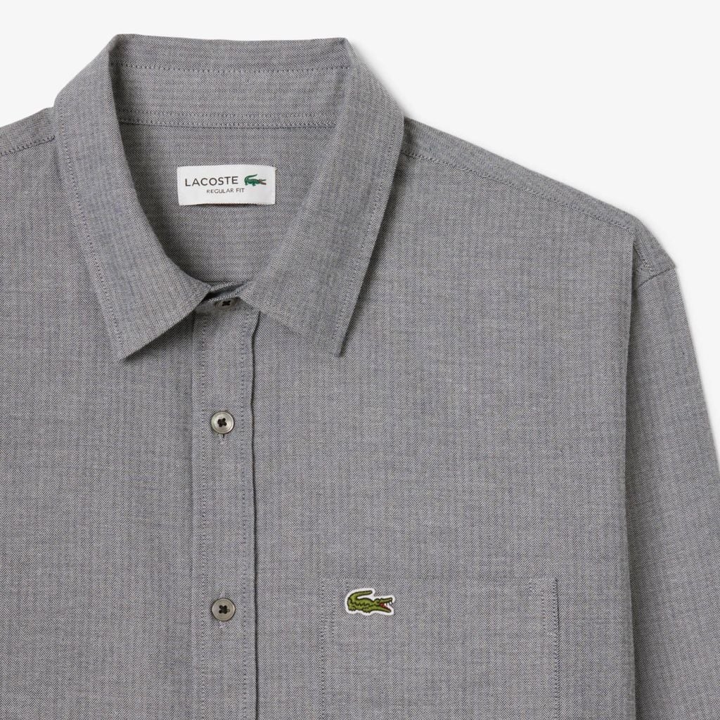 Áo Sơ Mi Lacoste Chính Hãng - Regular Fit Cotton Shirt - Màu Navy | JapanSport CH5152-51-HHW