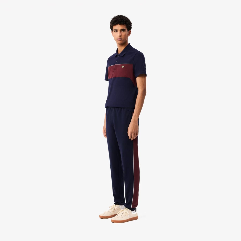 Quần Dài Lacoste Chính hãng - Tapered Leg Sweatpants - Màu Navy Blue / Bordeaux | JapanSport XH2846-51-IE3