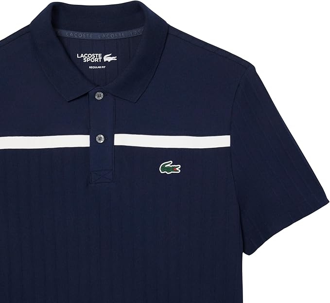 Áo Polo Lacoste Nam Chính hãng - Ultra Dry Badge Accent - Màu navy | JapanSport DH8960-51-525
